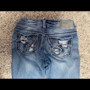 W26/L31 Silver Flare Jeans Used